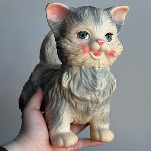 Edward Mobley 1960s Vintage Kitty Cat Squeaky Plastic Toy